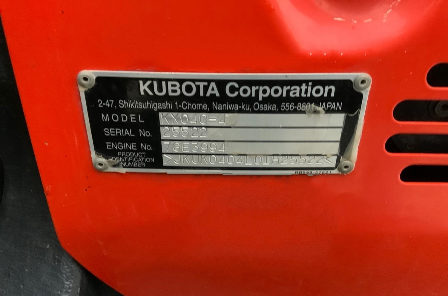 gallery 2016 Kubota KX040-4 Mini Excavator