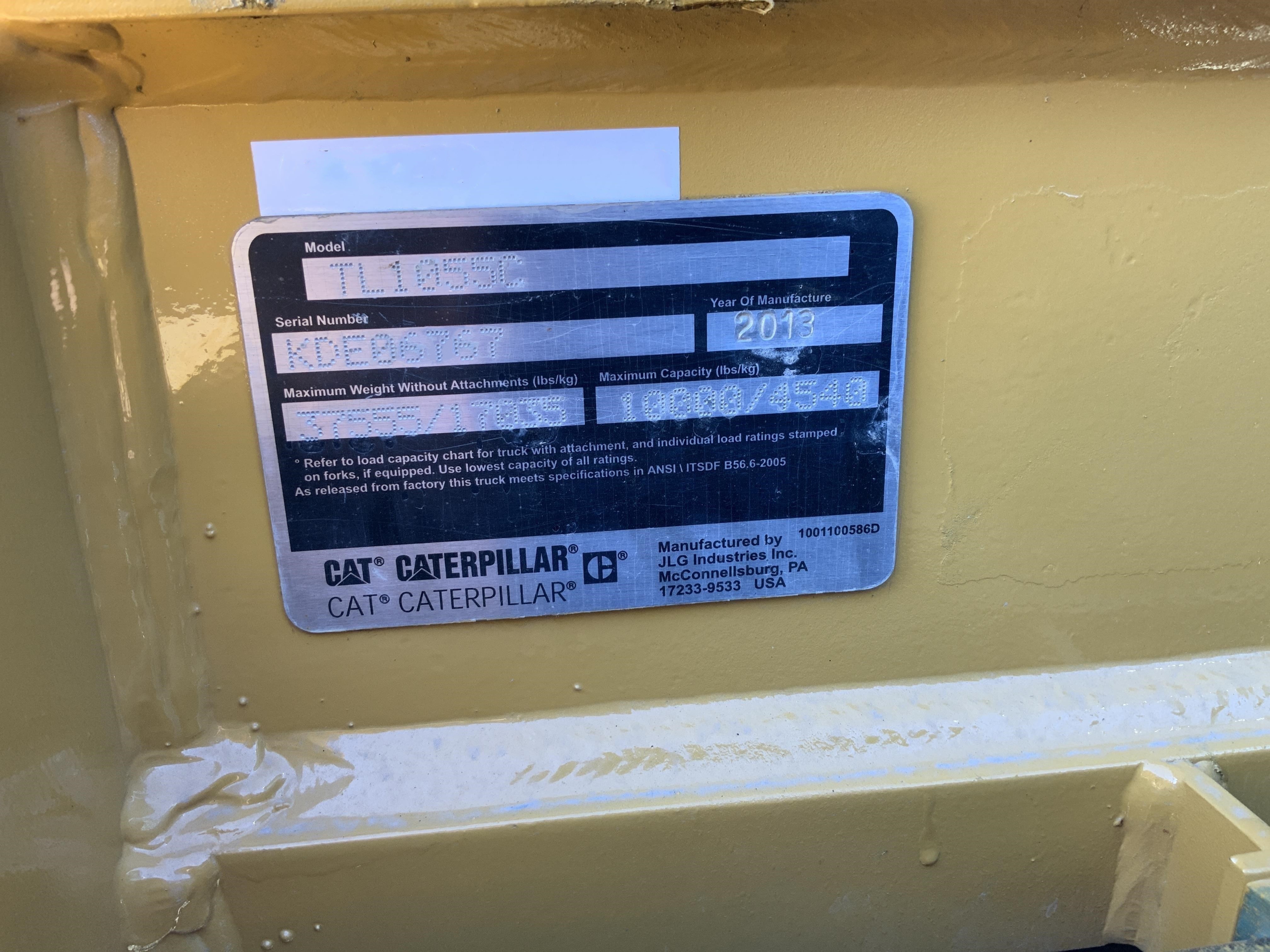 gallery 2013 Caterpillar TL1055C Telehandler