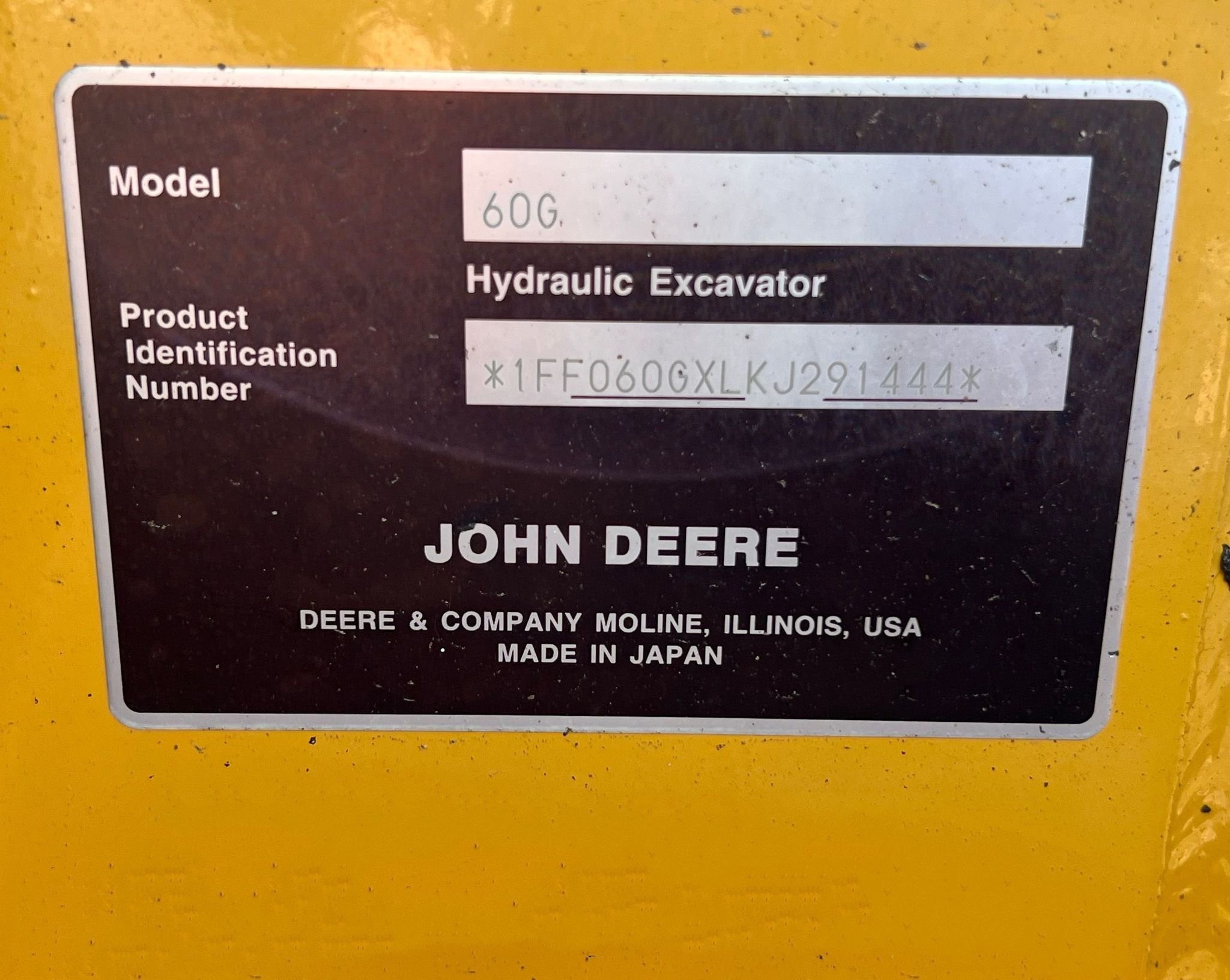 gallery 2019 John Deere 60G mini excavator
