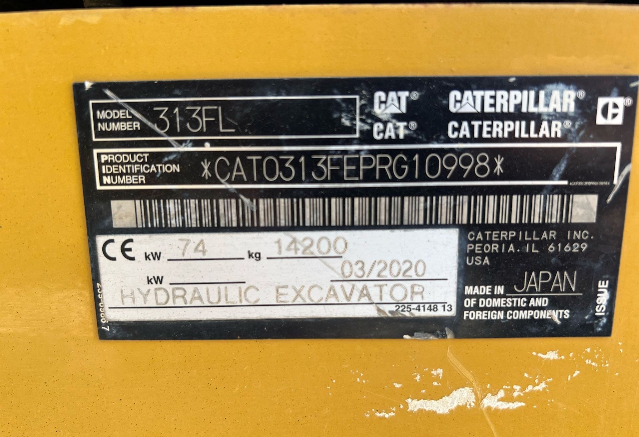 gallery 2020 Caterpillar 313F L excavator