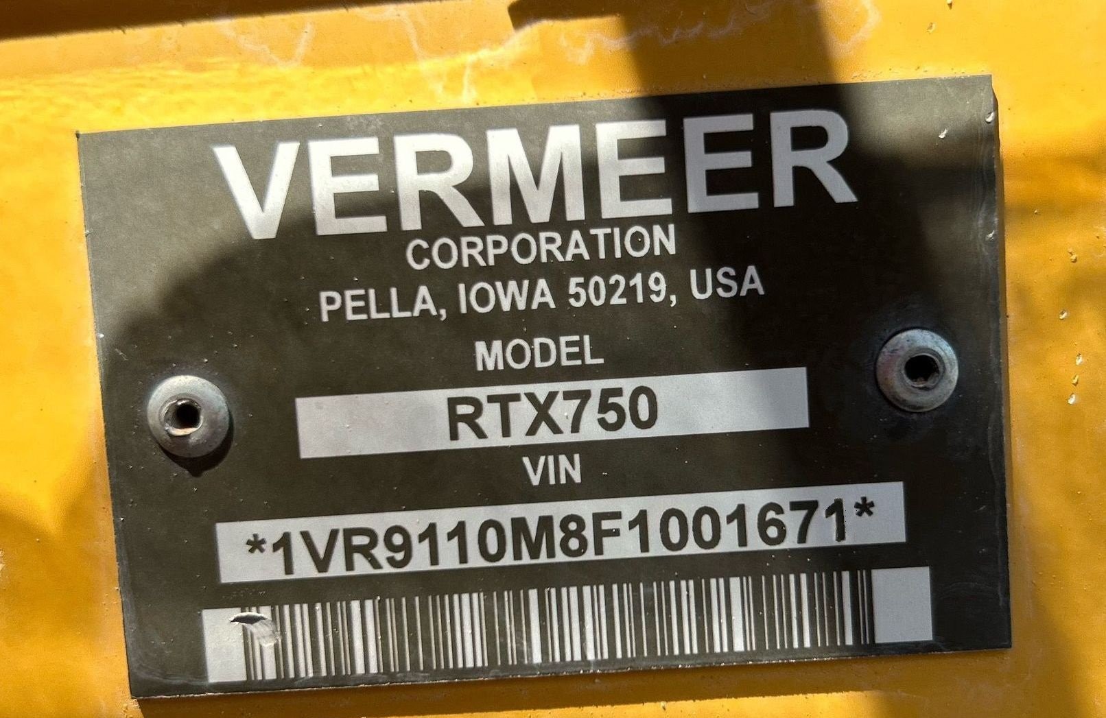 gallery 2015 Vermeer RTX750 trencher