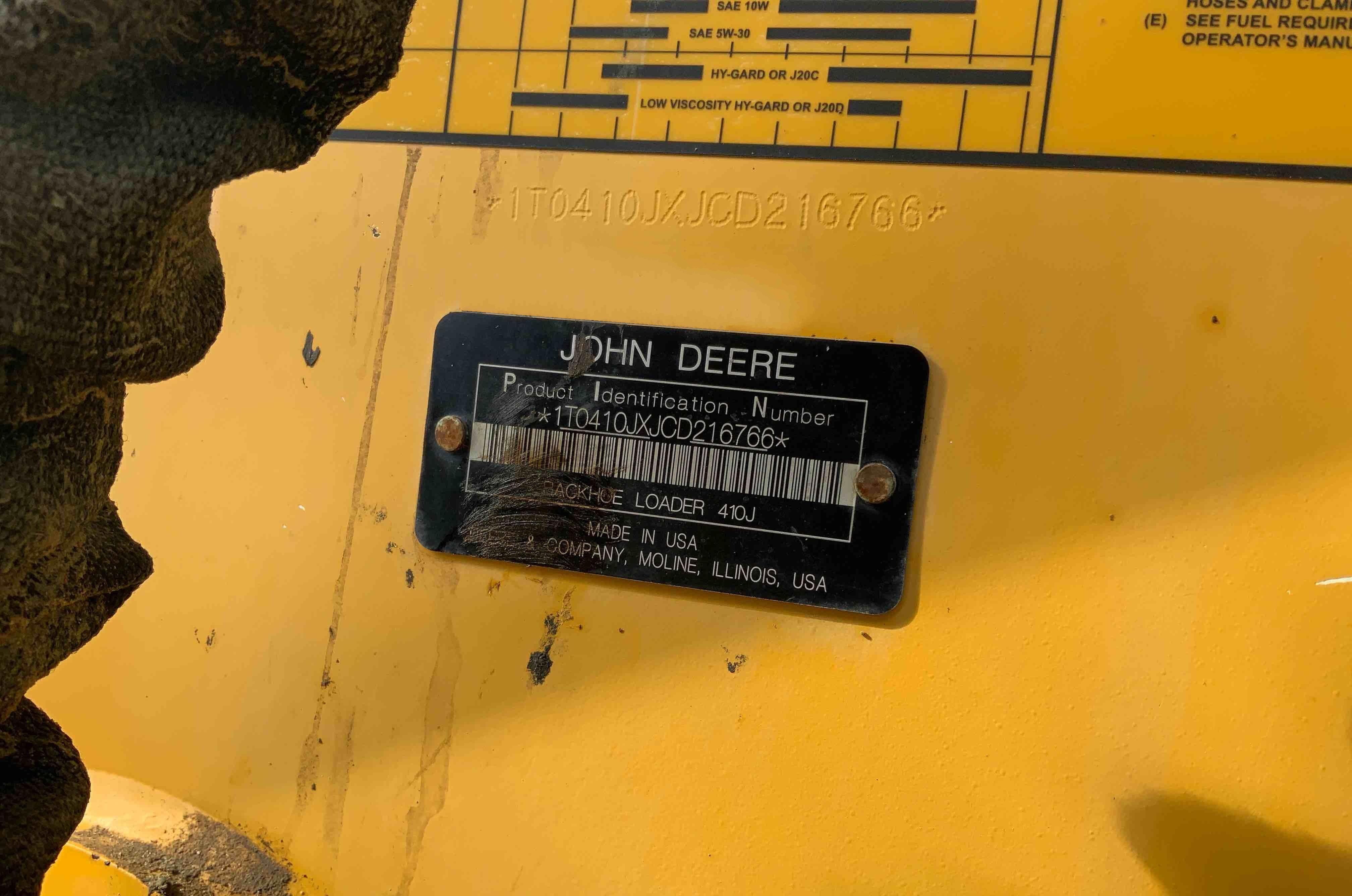 gallery 2012 John Deere 410J 4x4 Loader Backhoew Extendahoe