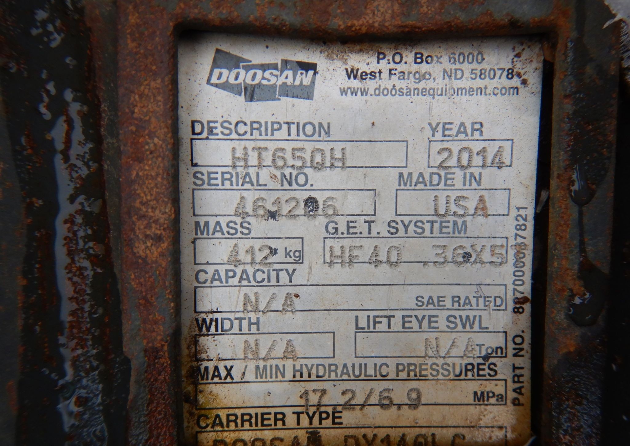 gallery 2014 Doosan DX140LCR excavator