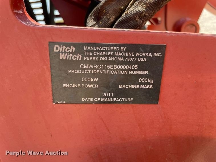 gallery 2011 Ditch Witch RT115 Quad vibratory cable plow