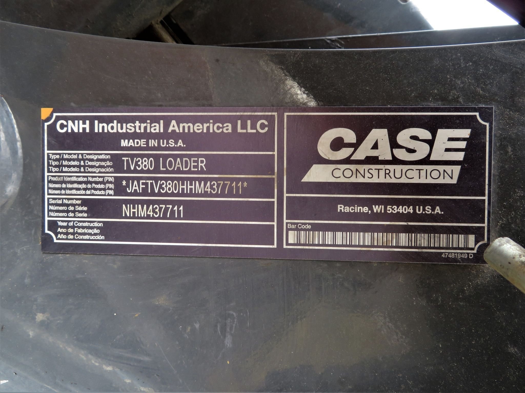 gallery 2017 Case TV380 tracked skid steer loader
