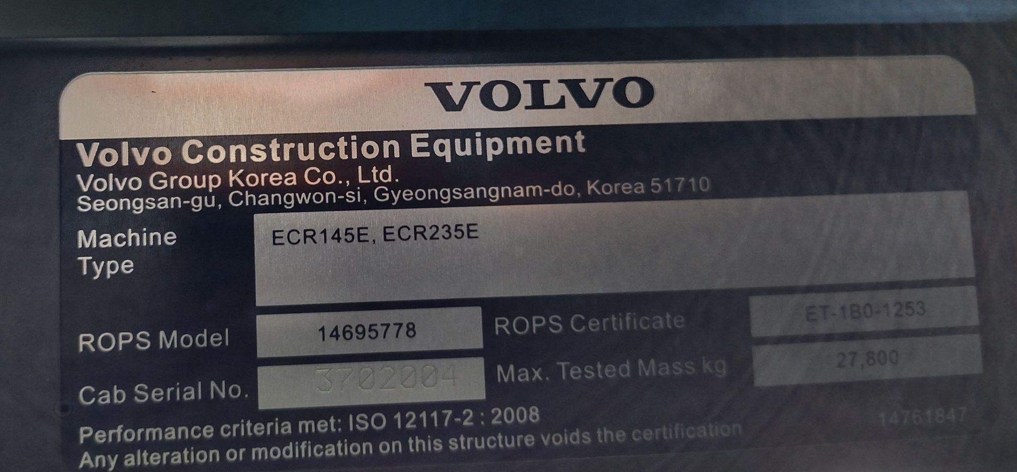 gallery 2021 Volvo ECR145EL excavator