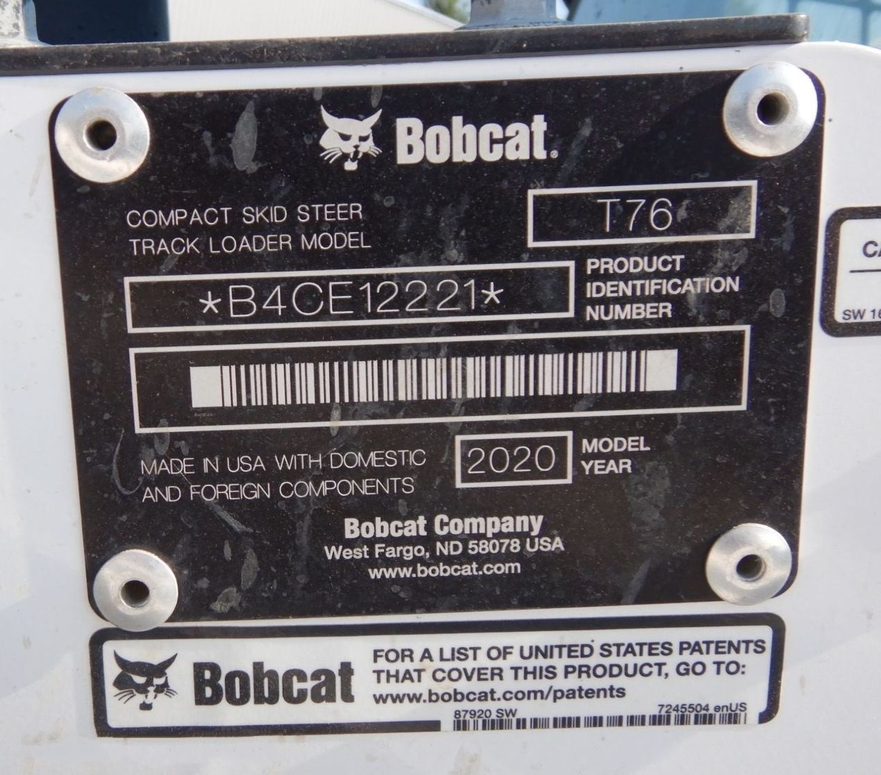 gallery 2020 Loader Bobcat T76 Skid Steer