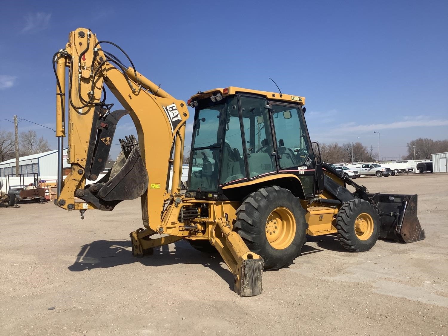 gallery 2005 Caterpillar 420D 4x4 Loader Backhoe W4-IN-1 Bucket & Extend