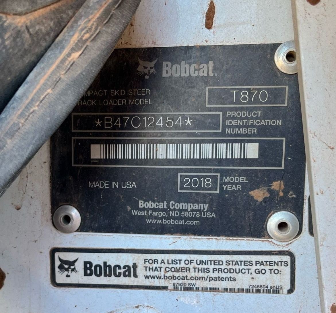 gallery 2018 Bobcat T870 tracked skid steer loader