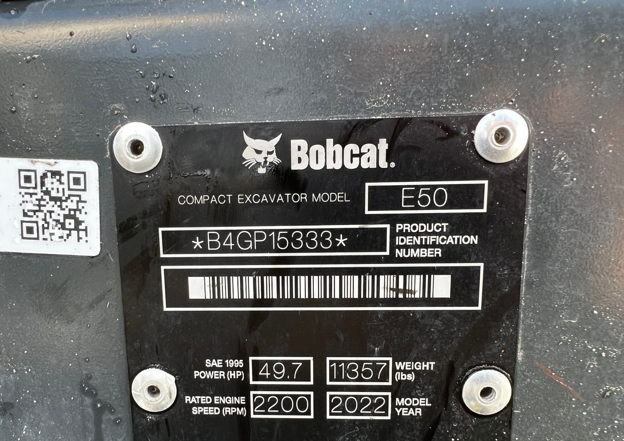 gallery 2022 Bobcat E50 mini excavator
