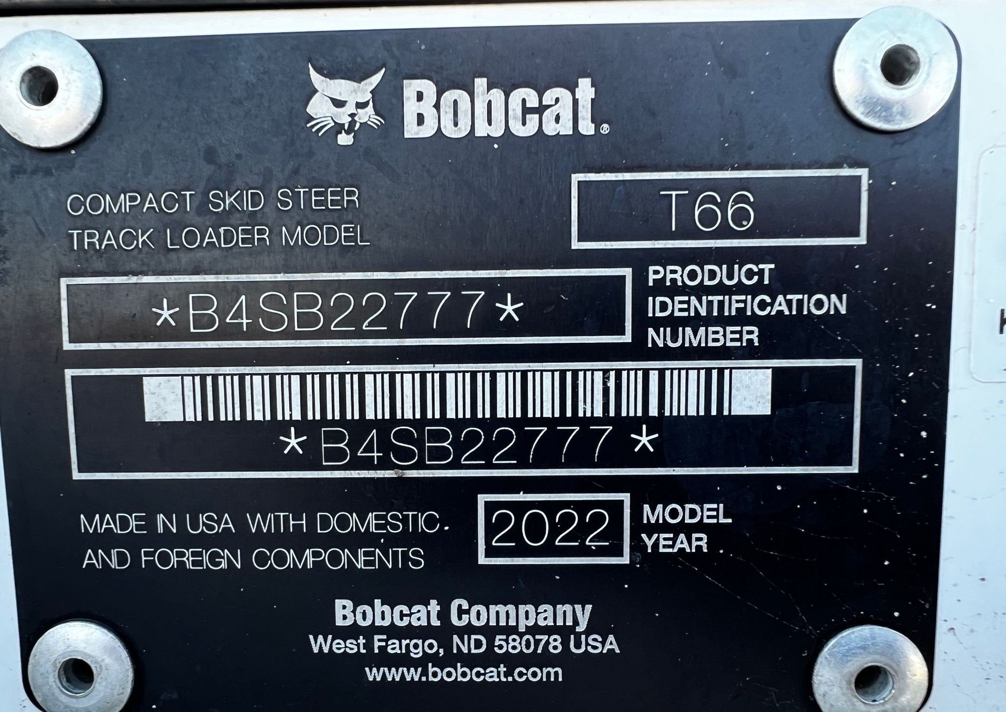 gallery 2022 Bobcat T66 tracked skid steer loader
