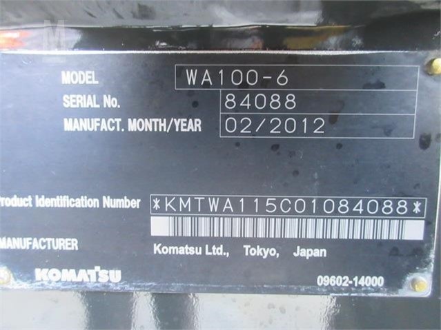 gallery 2012 KOMATSU WA100-6