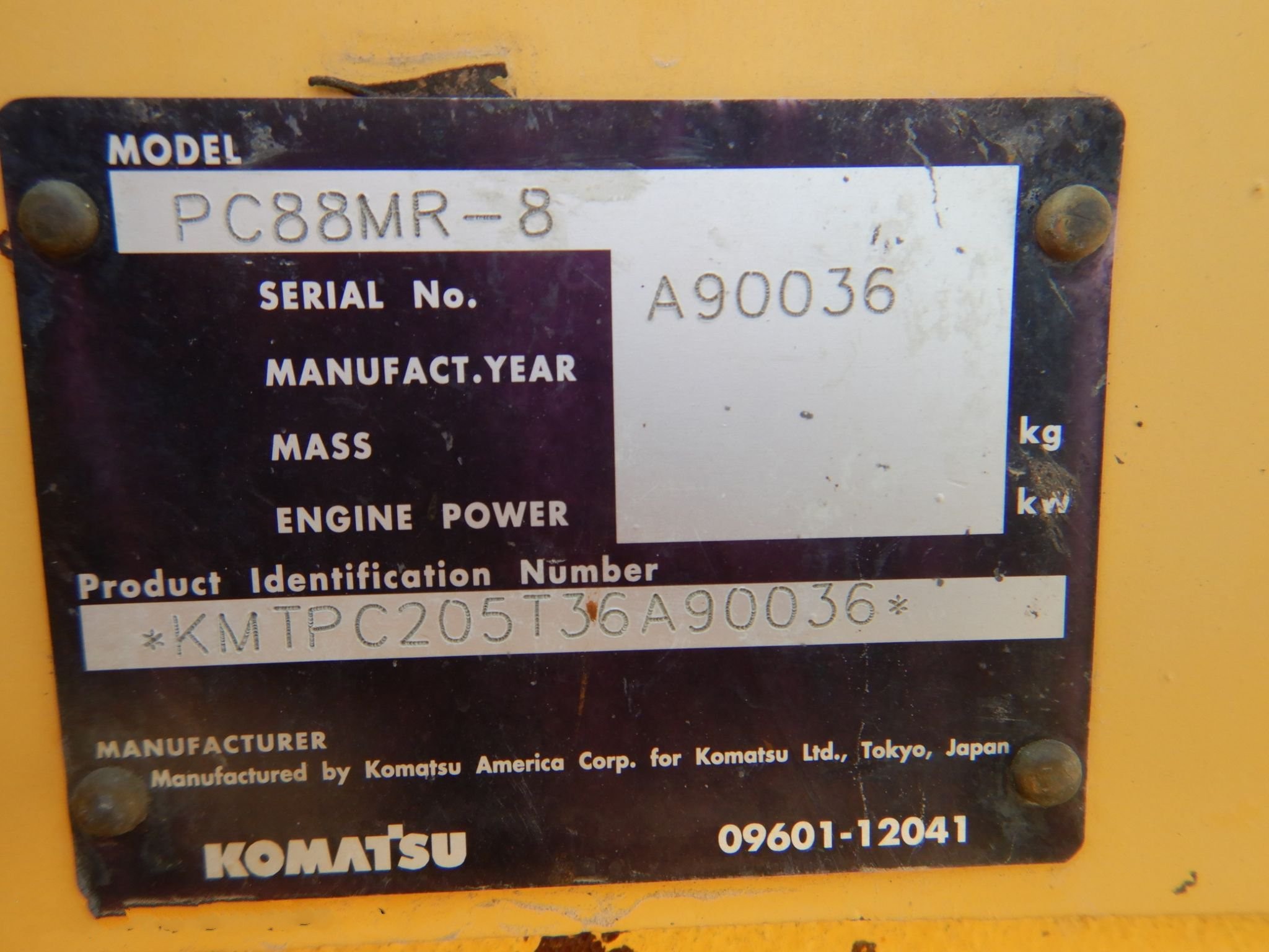 gallery 2010 Komatsu PC88MR-8 mini excavator