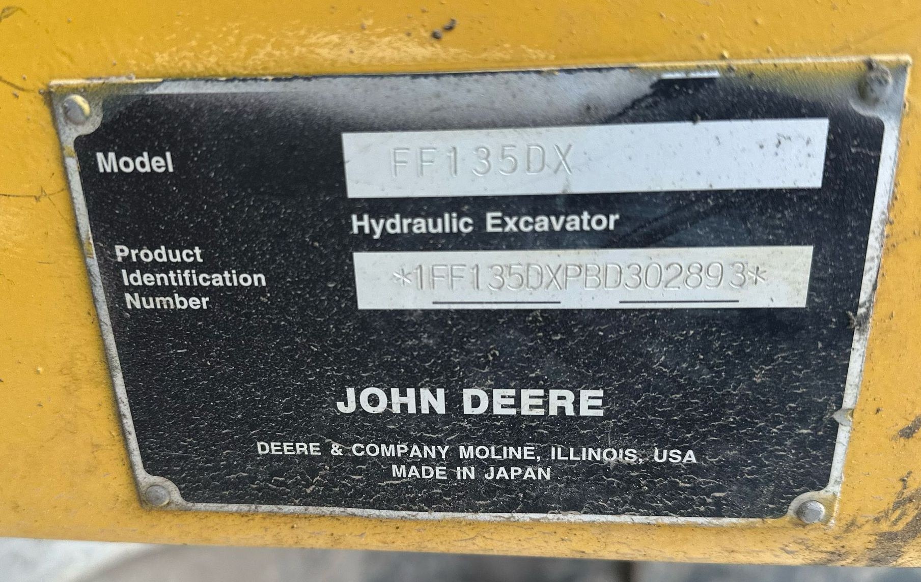 gallery 2012 John Deere FF135DX excavator