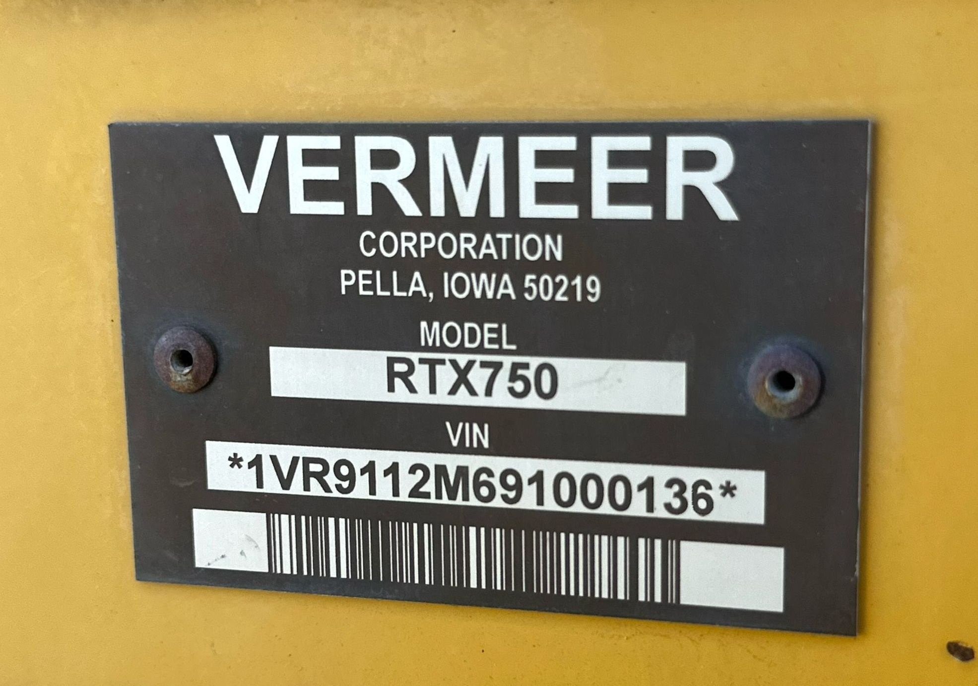 gallery 2009 Vermeer RTX750 trencher
