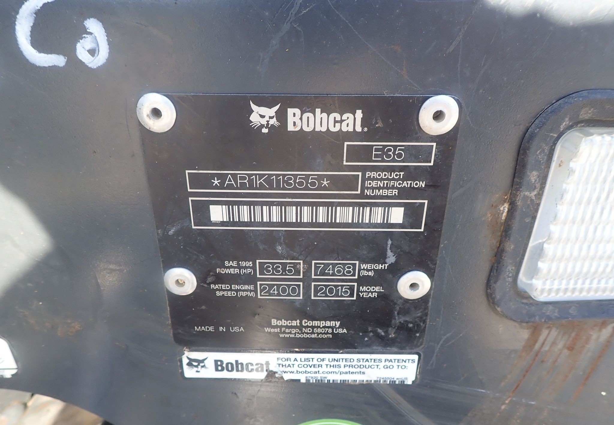 gallery 2015 Bobcat E35  mini excavator