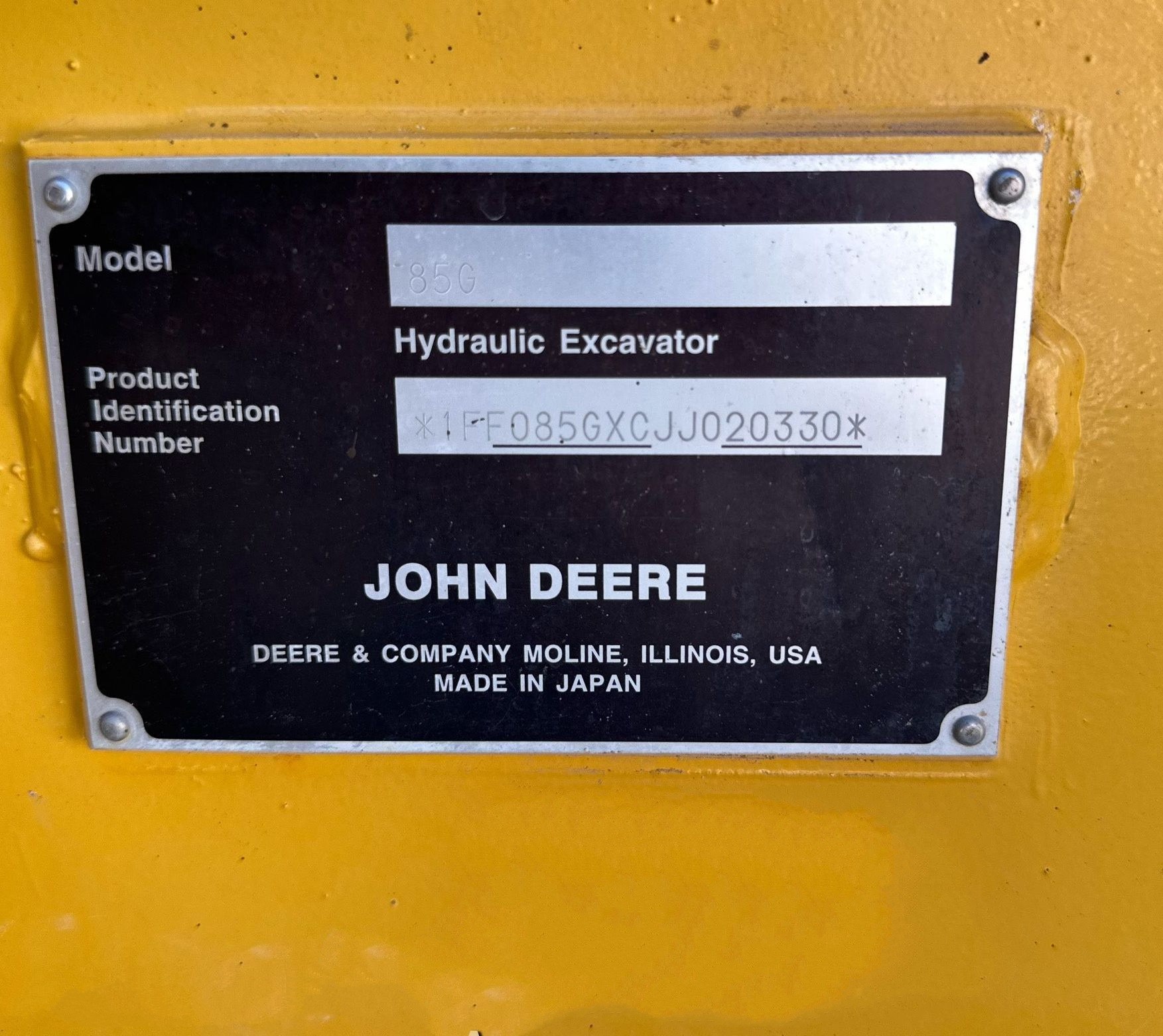 gallery 2018 John Deere 85G mini excavator
