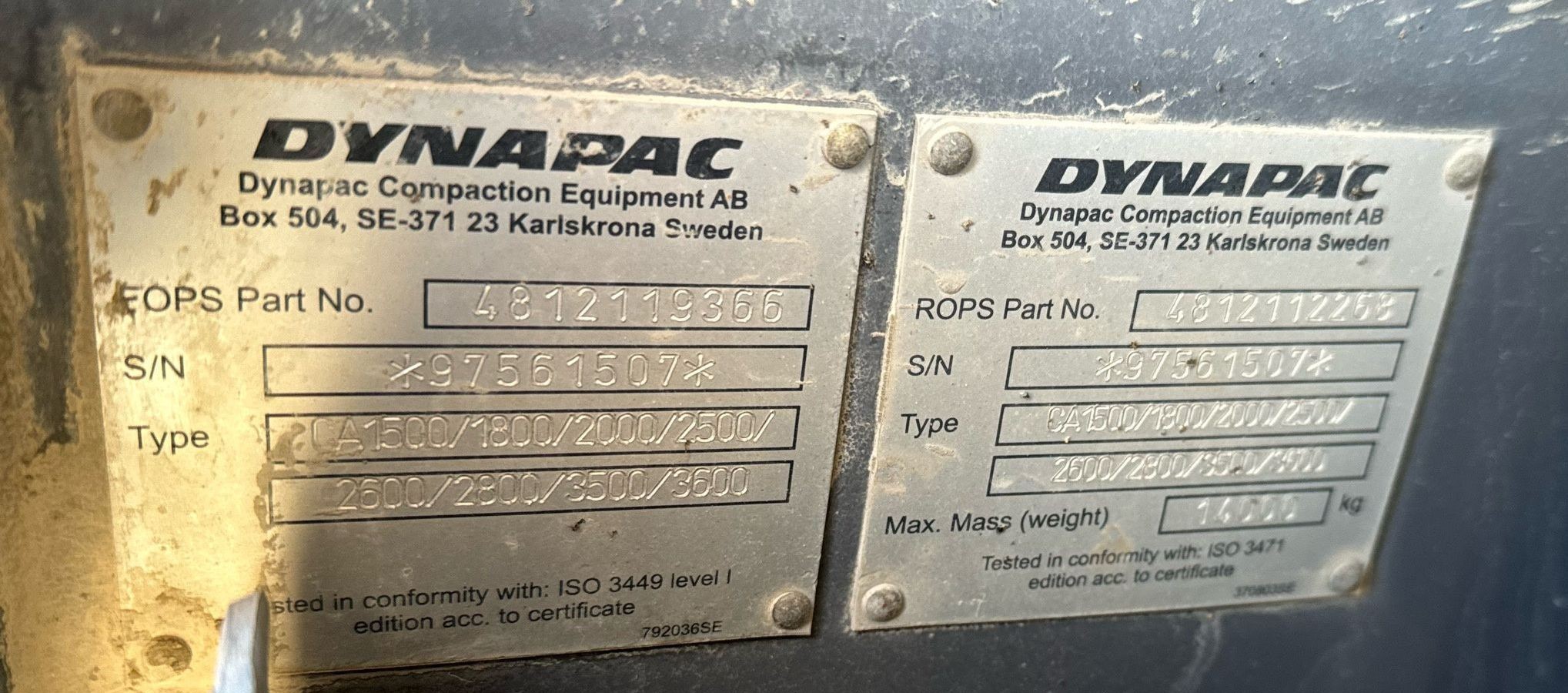 gallery 2015 Dynapac CA2500D Single Drum Vibratory Roller