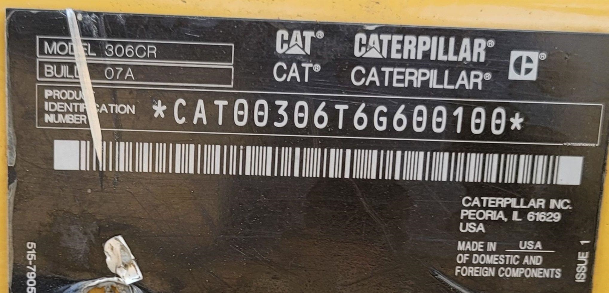 gallery 2019 Caterpillar 306CR  mini excavator