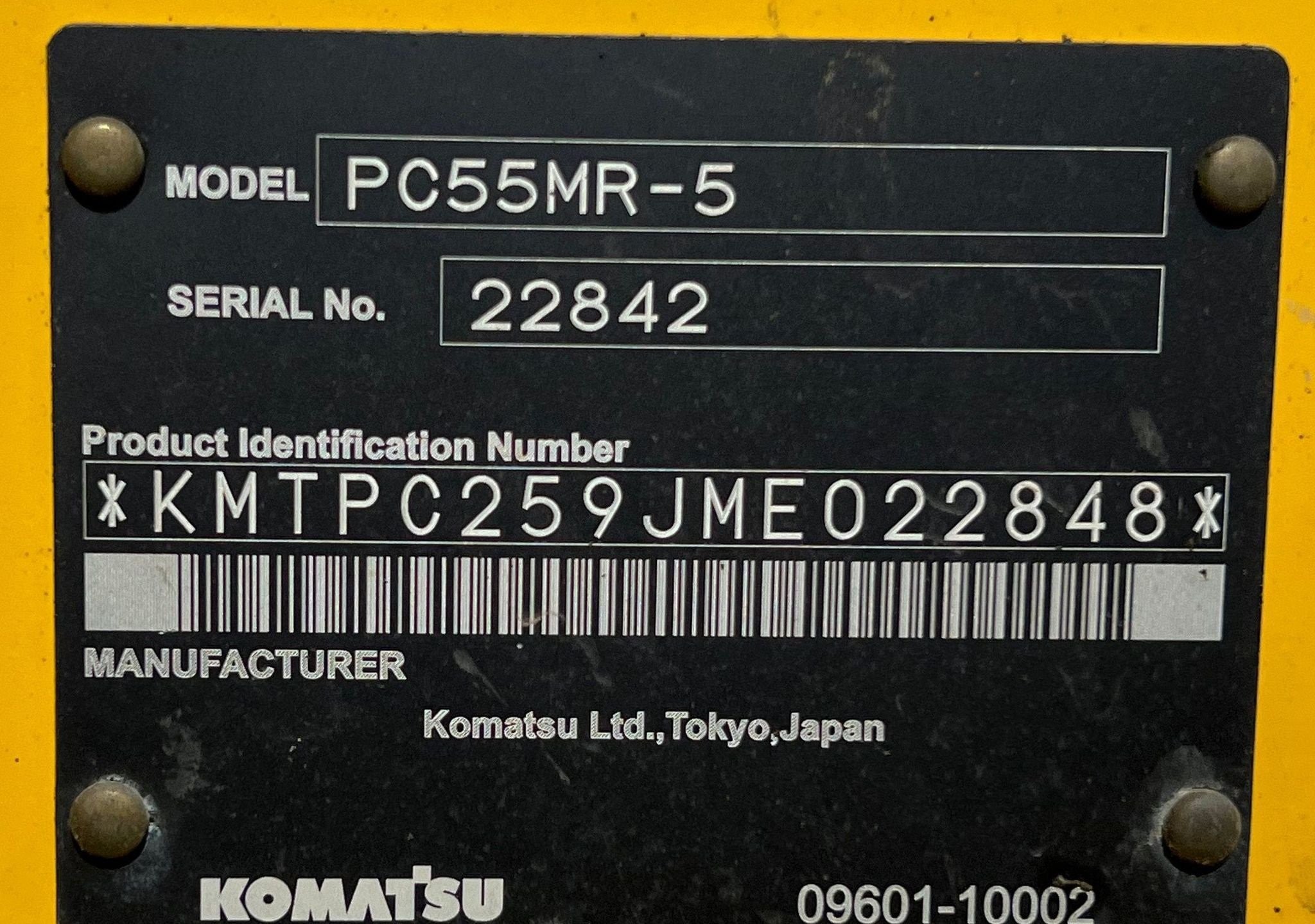 gallery 2022 Komatsu PC55MR-5 mini excavator