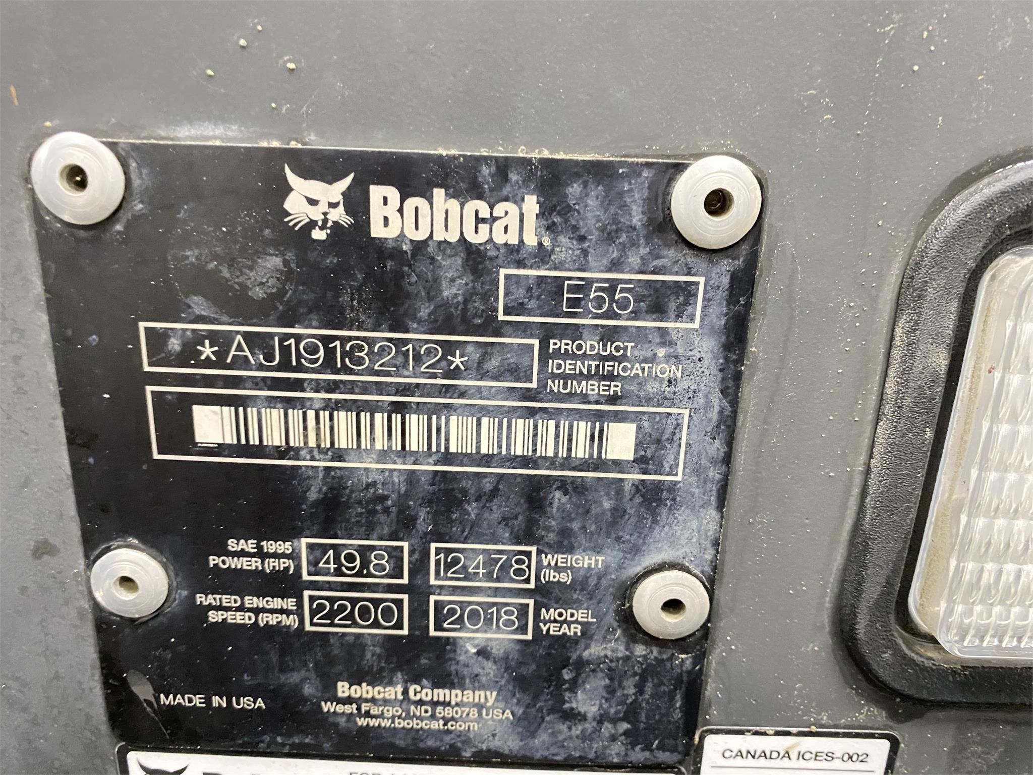 gallery 2018 BOBCAT E55 Mini Excavator
