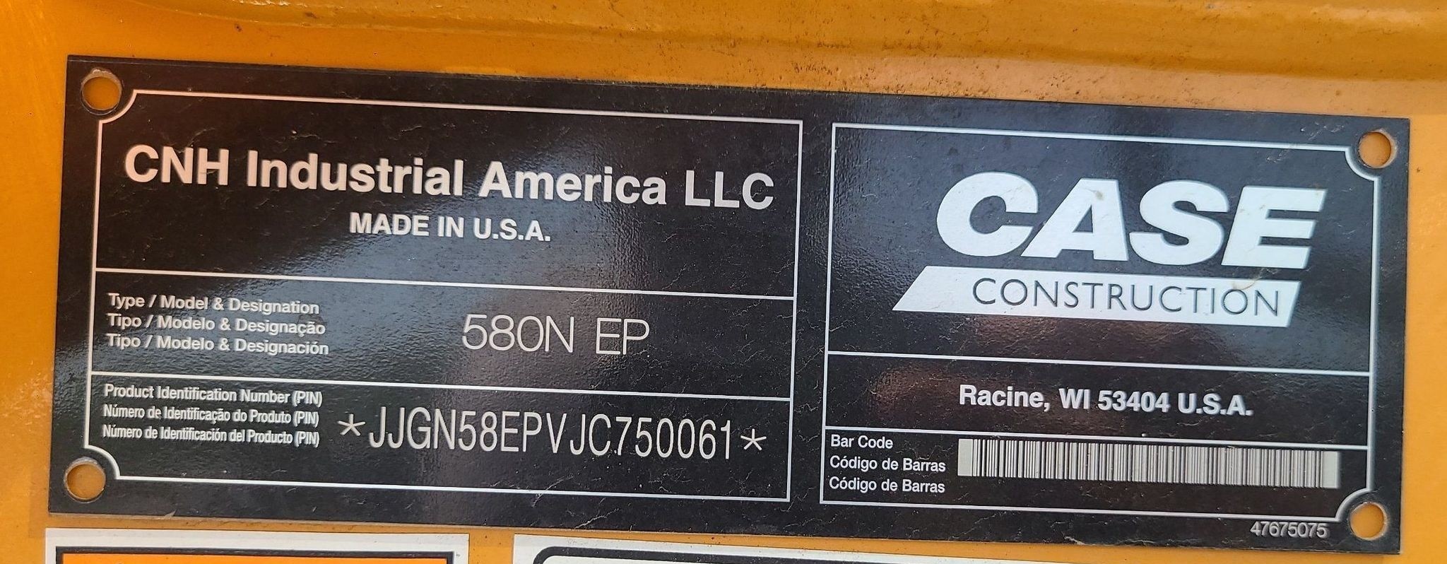gallery 2018 Case 580N EP backhoe