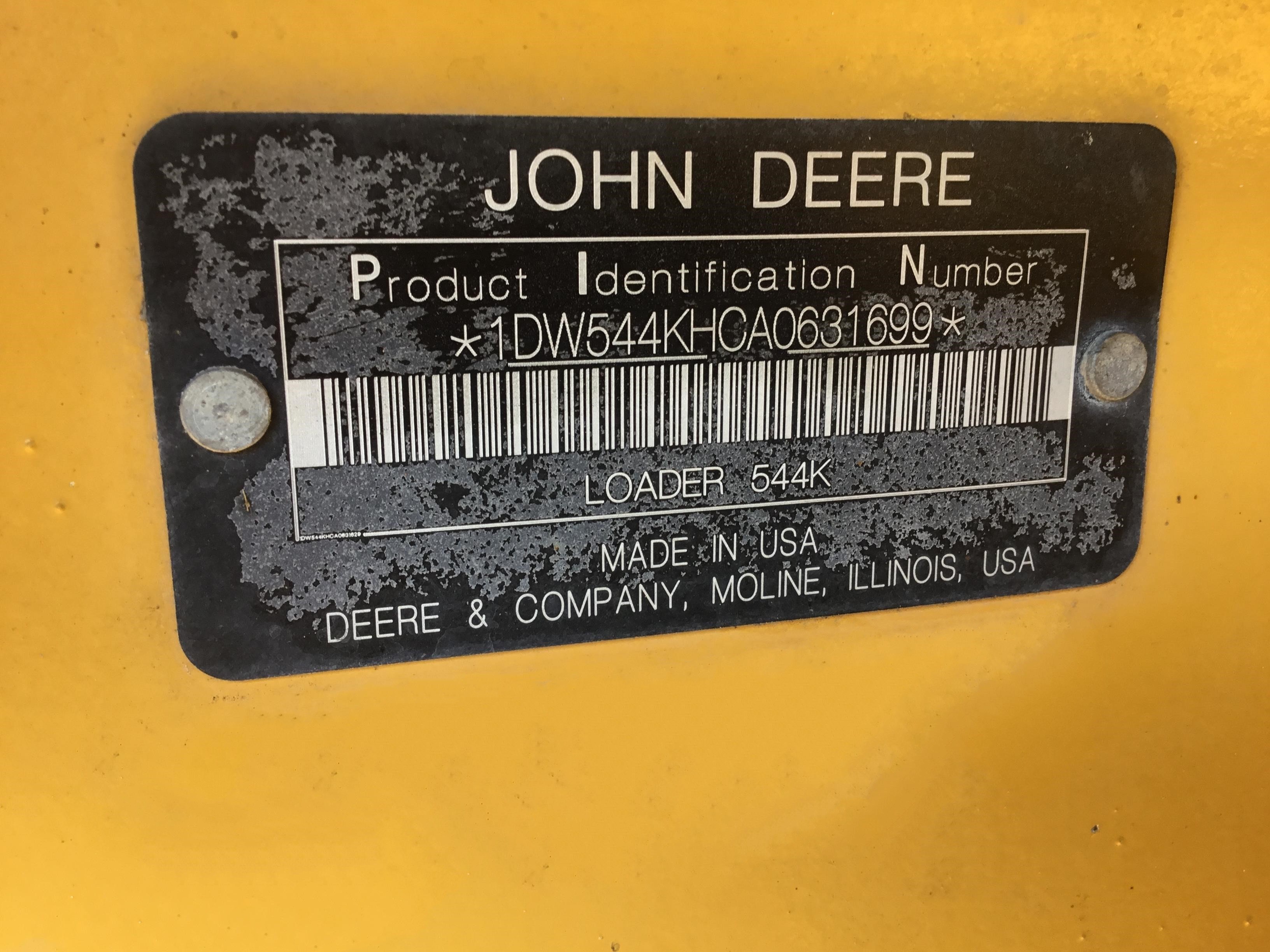 gallery 2010 John Deere 544K High Lift Wheel Loader WGrapple