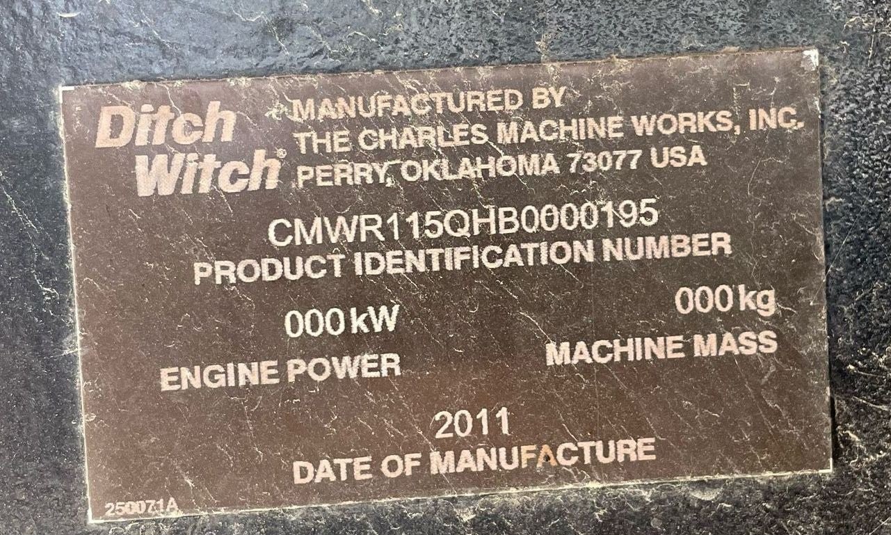 gallery 2011 Ditch Witch RT115 Quad vibratory cable plow