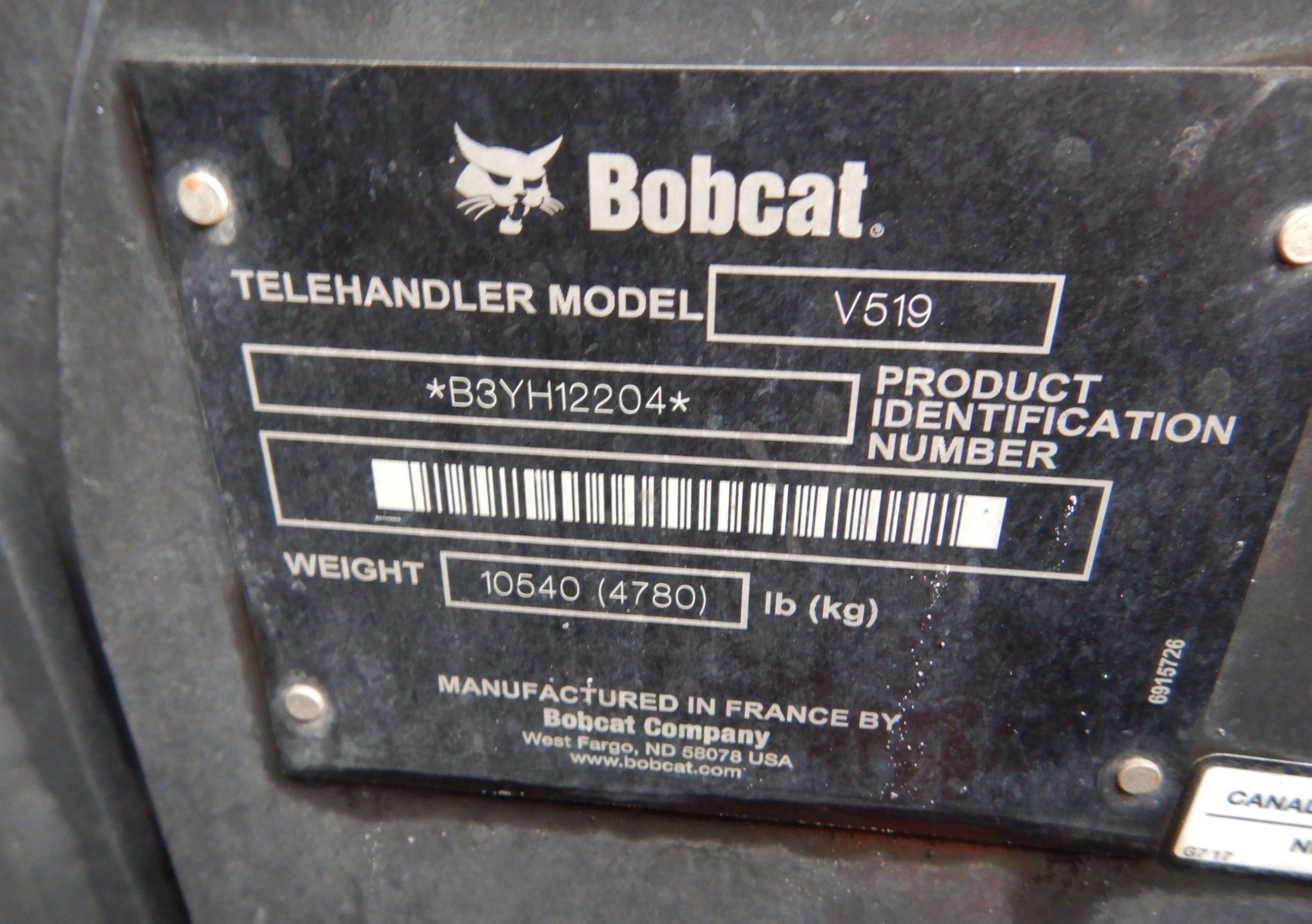 gallery 2018 Bobcat V519 telehandler