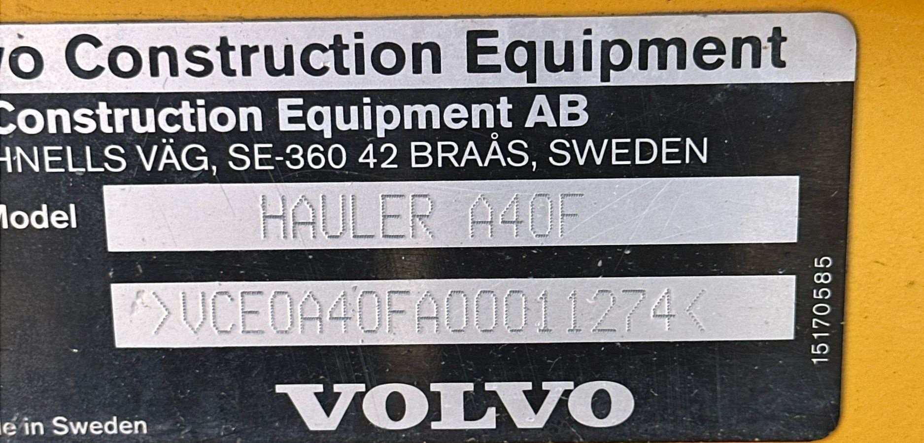 gallery 2011 Volvo A40F haul truck