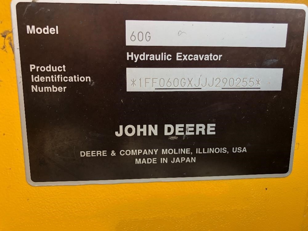 gallery 2019 John Deere 60G Mini Excavator