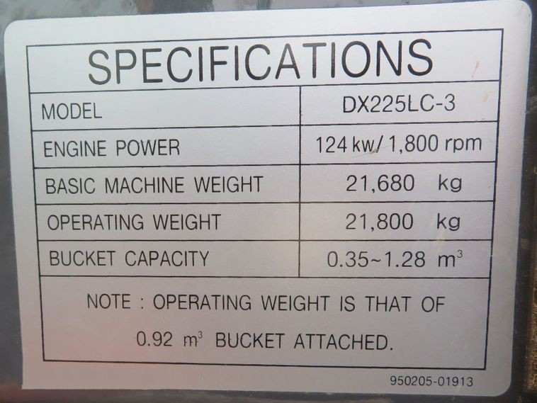 gallery 2014 Doosan DX225LC-3 excavator