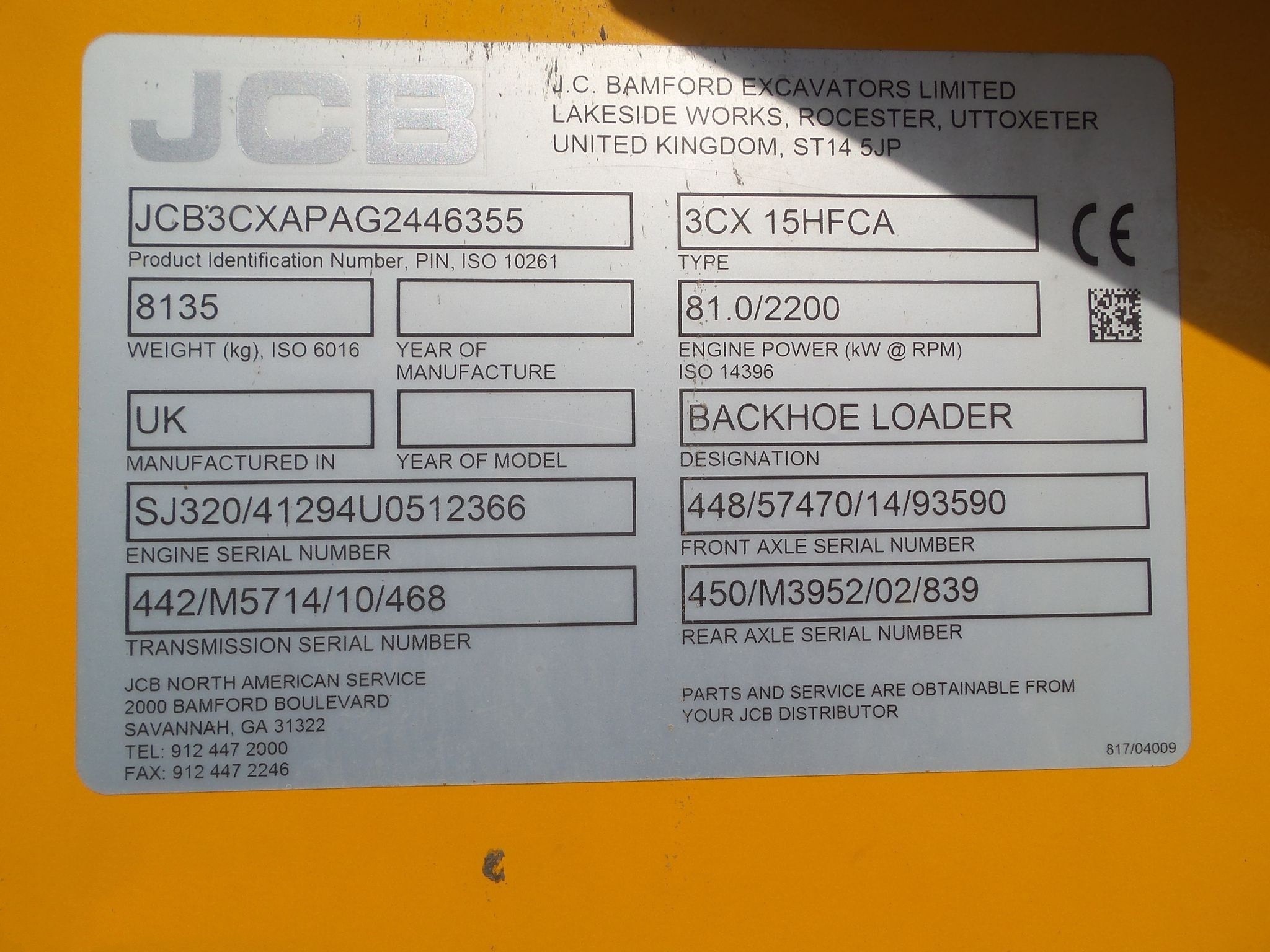 gallery 2016 JCB 3CX-15 backhoe