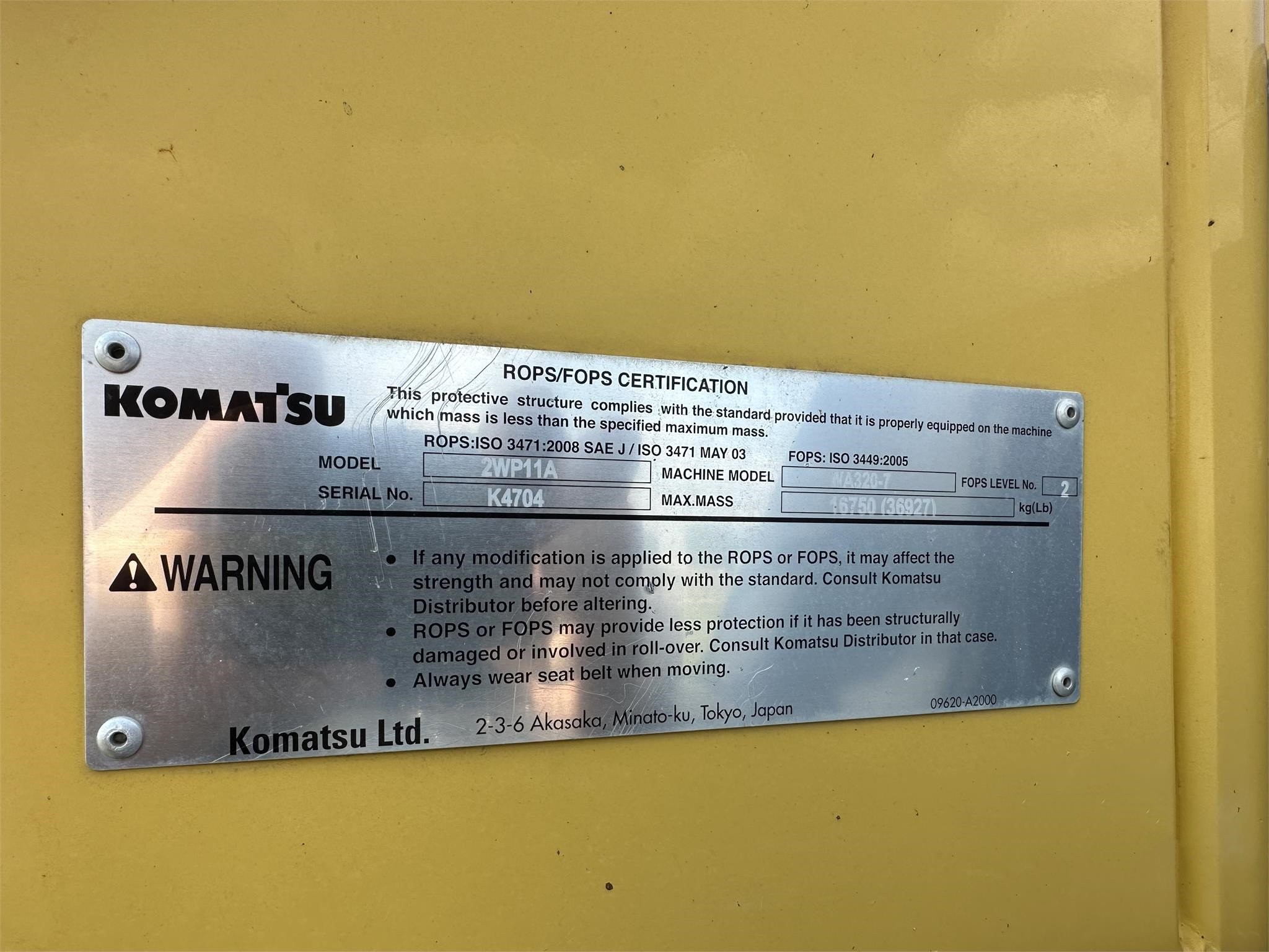 gallery 2016 KOMATSU WA320-7