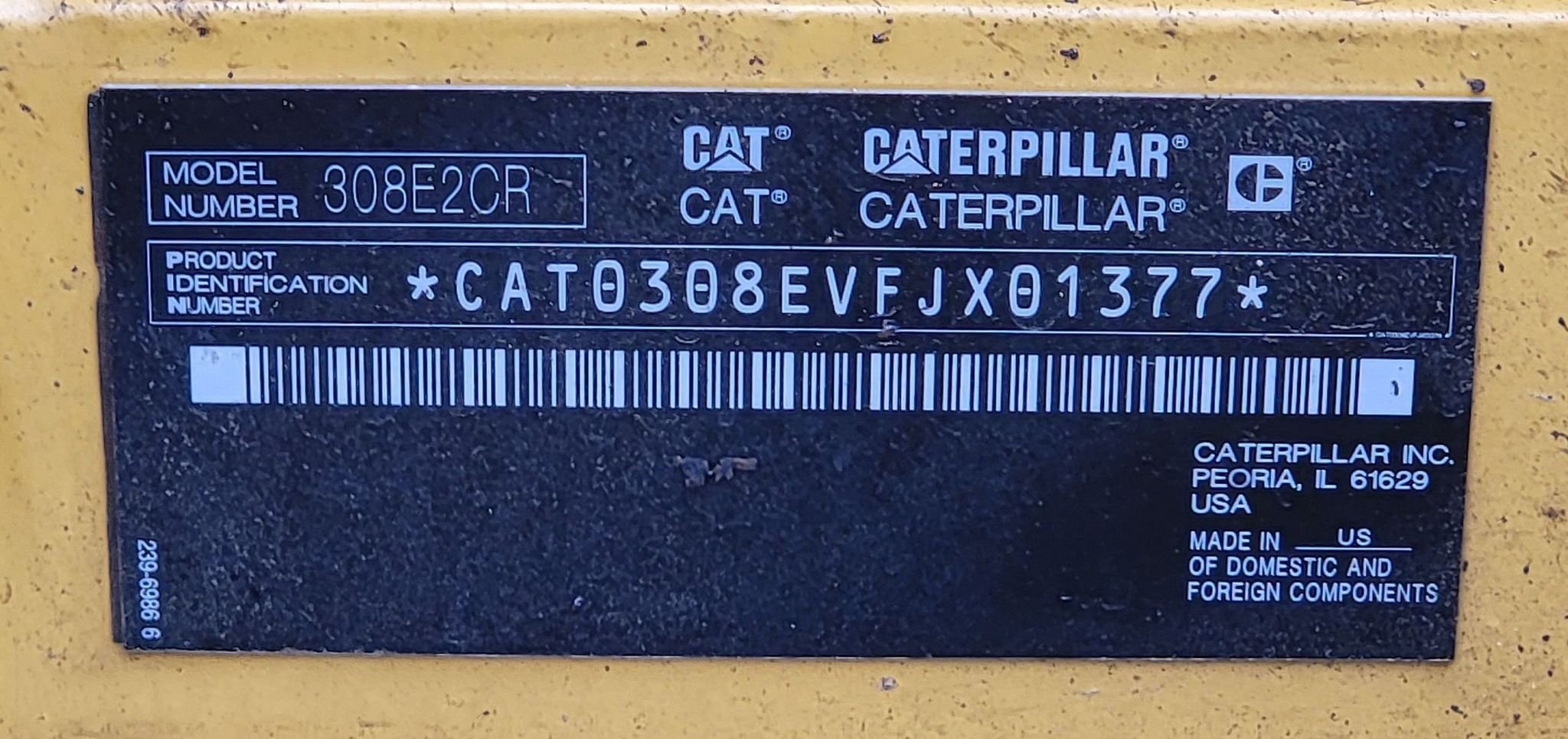 gallery 2014 Caterpillar 308E2 CR mini excavator