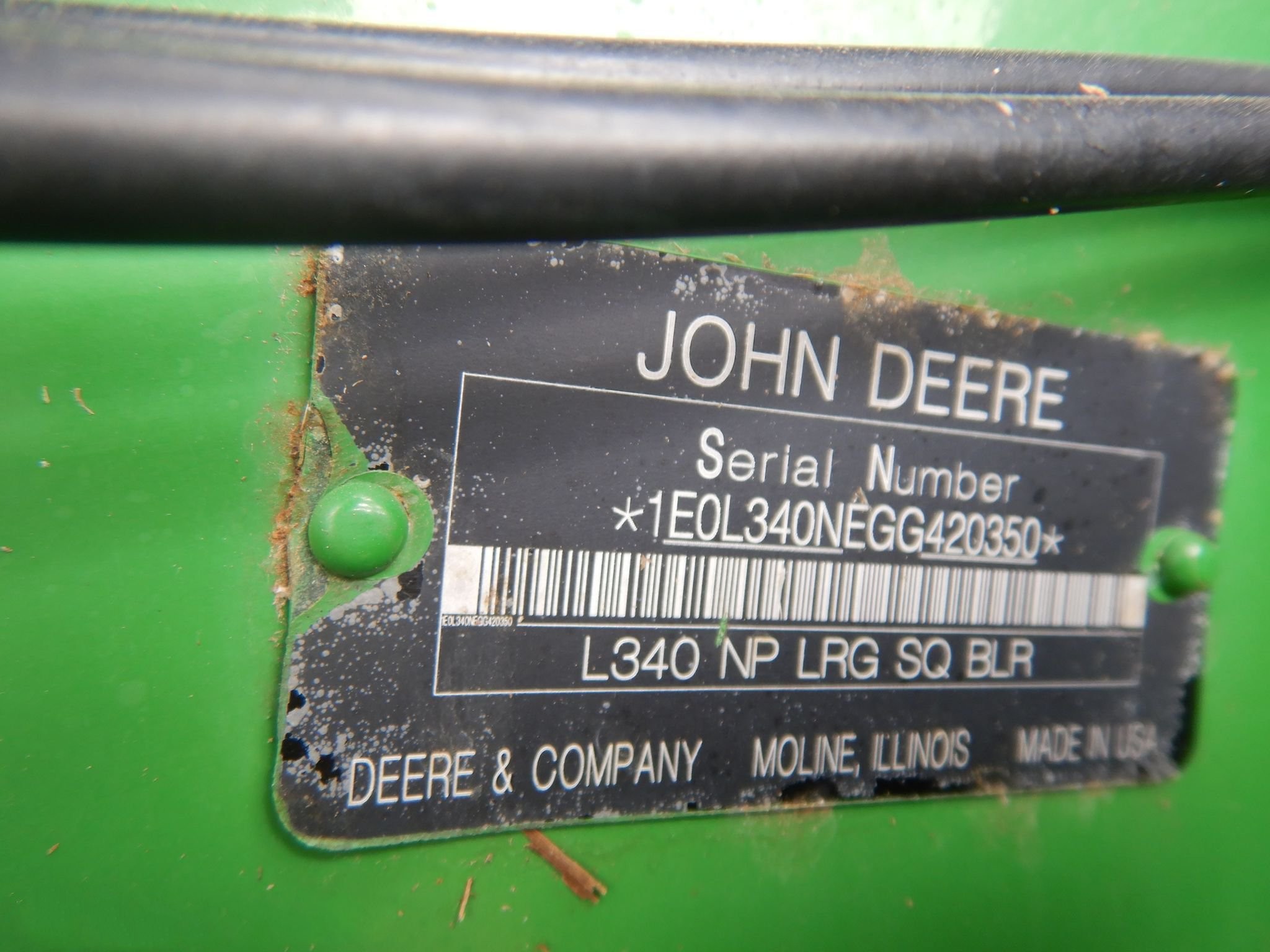 gallery 2016 John Deere L340 square baler