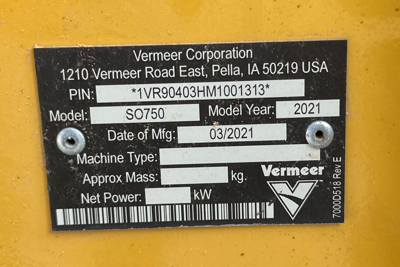gallery 2009 Vermeer RTX750 trencher