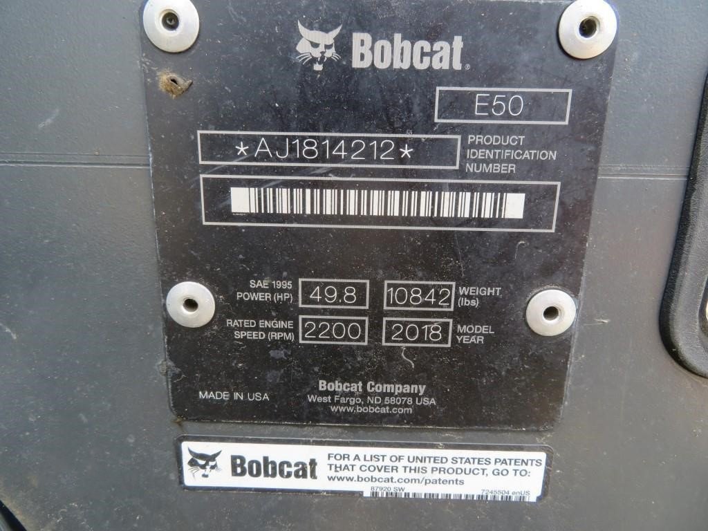 gallery 2018 Bobcat E50 T4 Compact Excavator