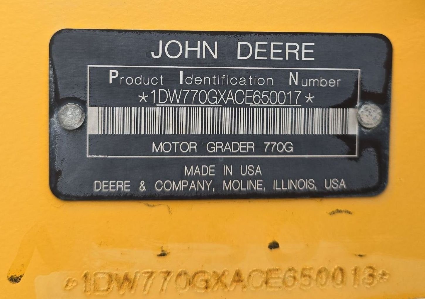 gallery 2013 John Deere 770G motor grader