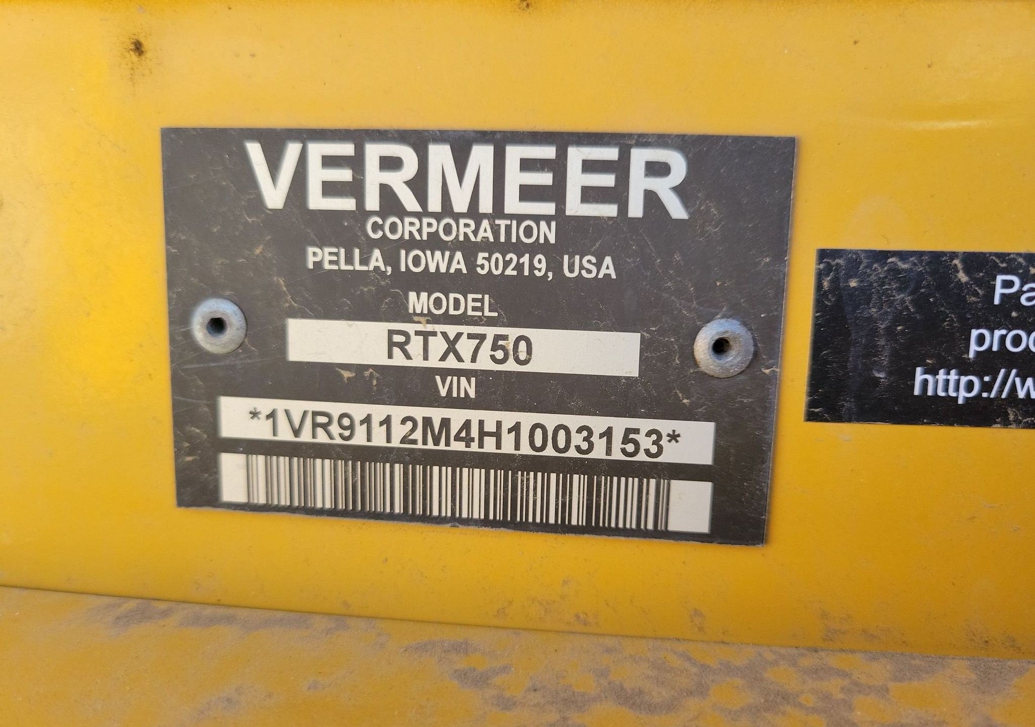 gallery 2017 Vermeer RTX750 trencher