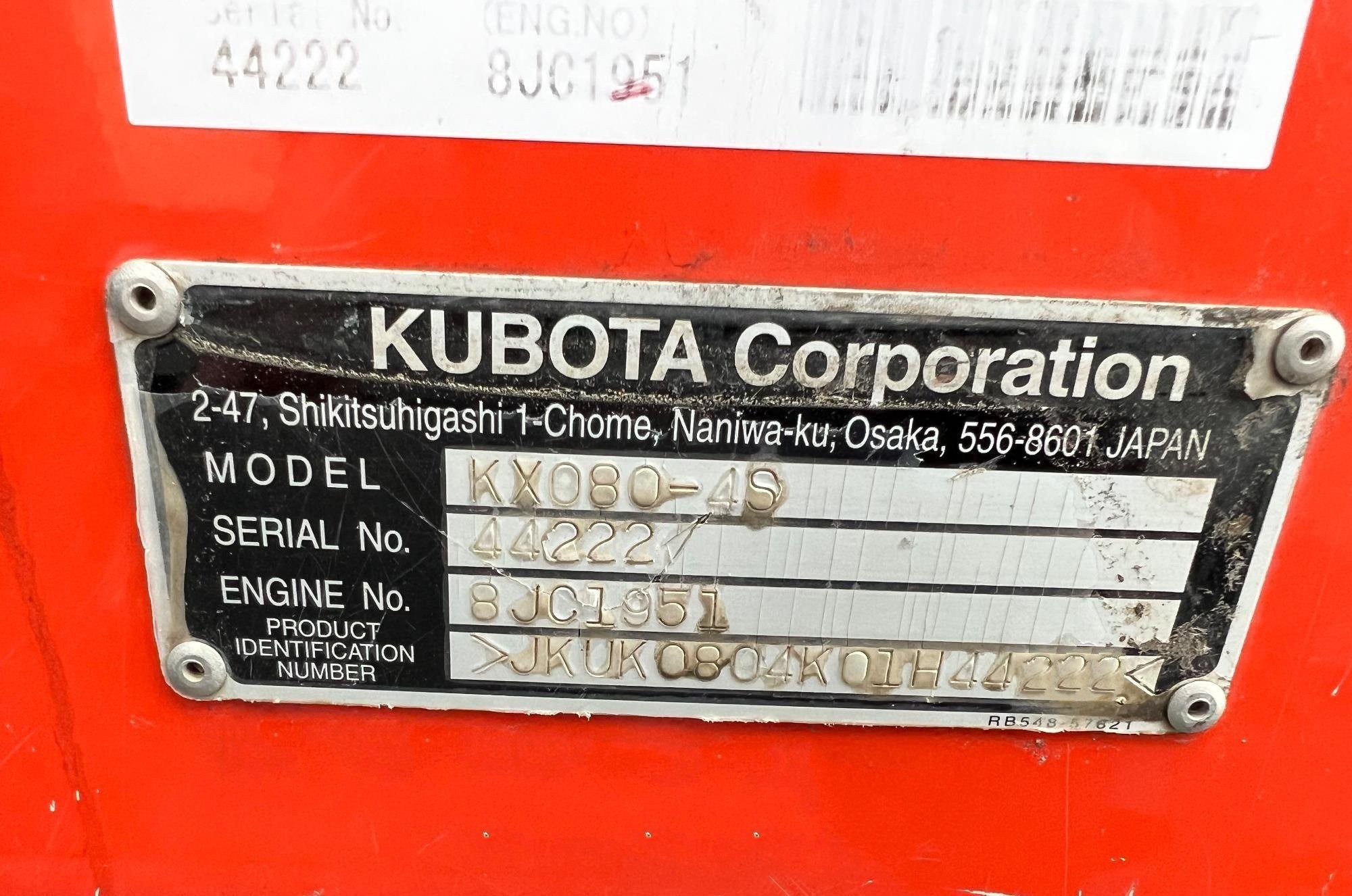 gallery 2018 Kubota KX080-4 Mini Excavator