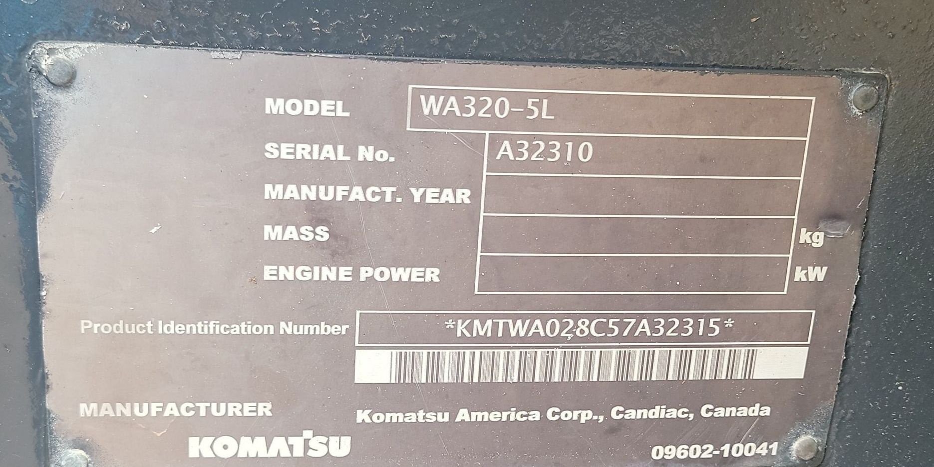 gallery 2005 Komatsu WA320 wheel loader