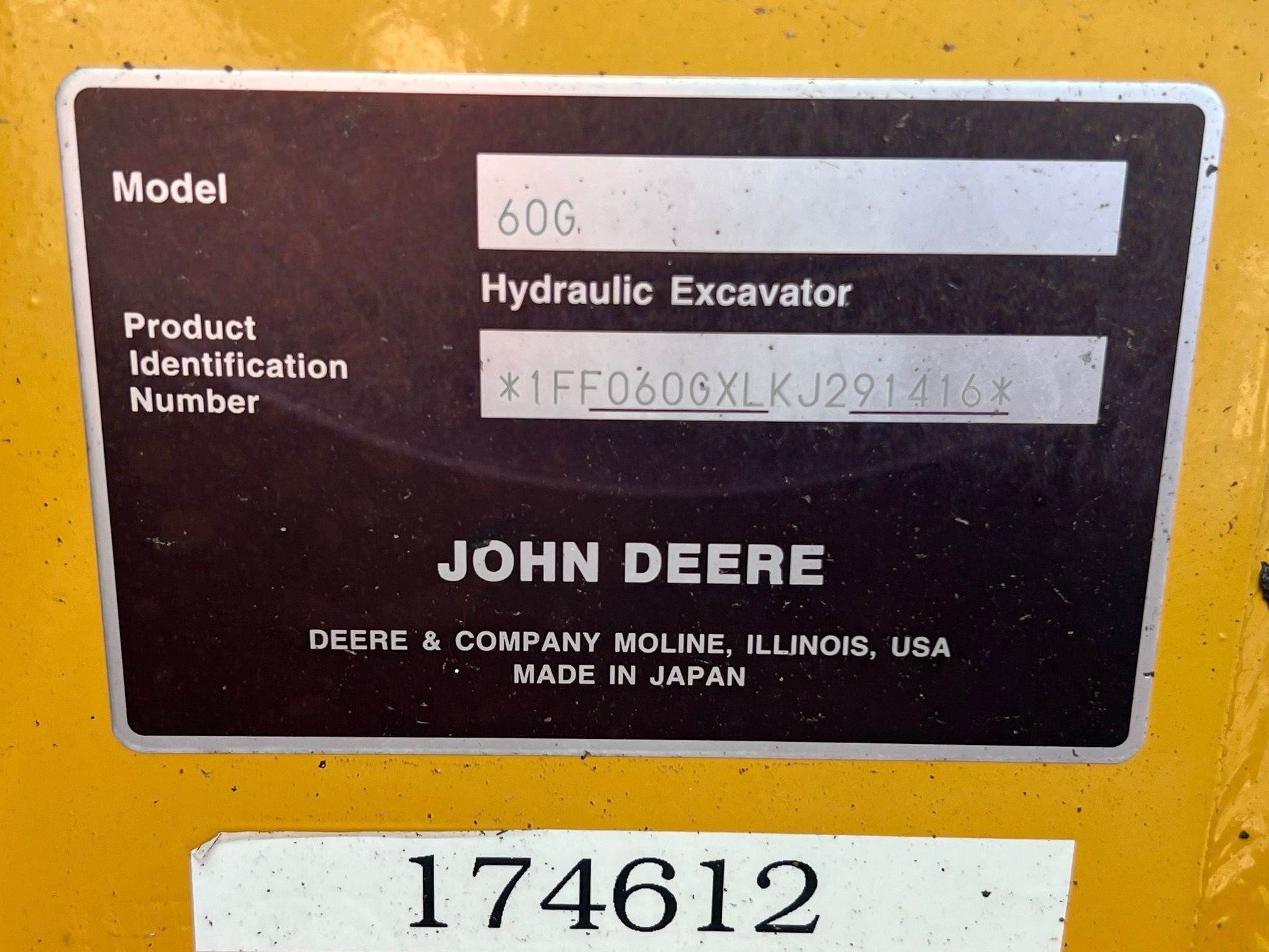 gallery 2019 John Deere 60G mini excavator