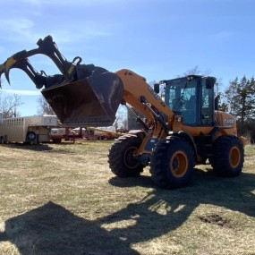 2015 Case 521F XR Wheel Loader W2.5yd Bucket & Grab-Tech Grapple