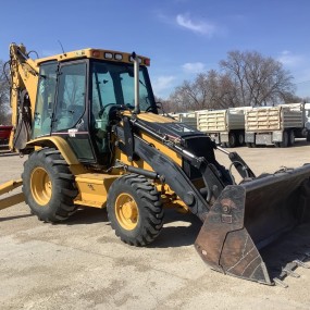 2005 Caterpillar 420D 4x4 Loader Backhoe W4-IN-1 Bucket & Extend