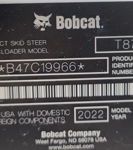 2022 Bobcat T870 tracked skid steer loader
