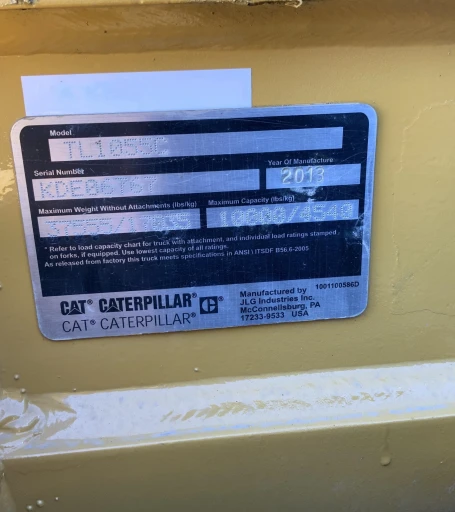 2013 Caterpillar TL1055C Telehandler