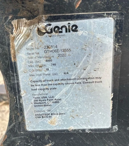 2020 Genie GTH-636 telehandler