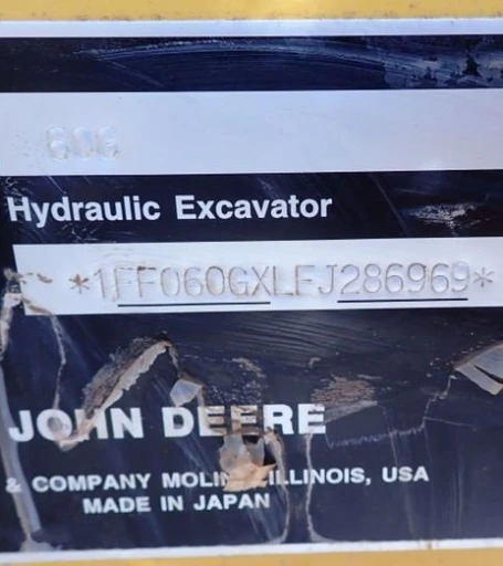 2016 John Deere 60G mini excavator