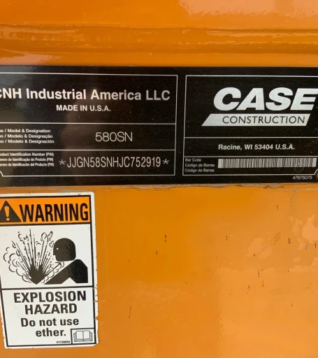 2018 Case 580 Super N 4x4 Loader Backhoe WExtendahoe